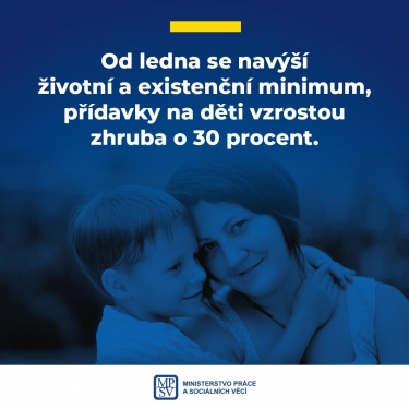 Navýšení životního a existenčního minima a další