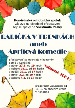 Pozvánka na divadelní představení v Koněšíně