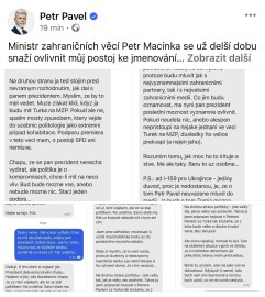 Stojím za prezidentem Petrem Pavlem