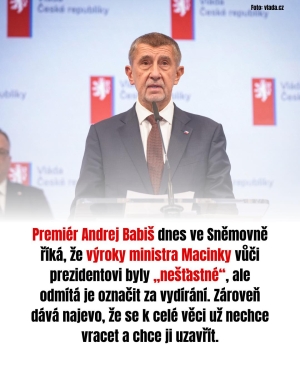 Andrej Babiš mluví o nešťastných výrocích