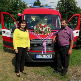 SLAVNOSTNÍ ŽEHNÁNÍ NOVÉHO ZÁSAHOVÉHO VOZIDLA SLAVNOSTNÍ ŽEHNÁNÍ NOVÉHO ZÁSAHOVÉHO VOZIDLA
