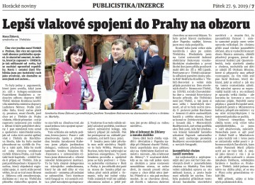 HN - Lepší vlakové spojení do Prahy na obzoru HN - Lepší vlakové spojení do Prahy na obzoru