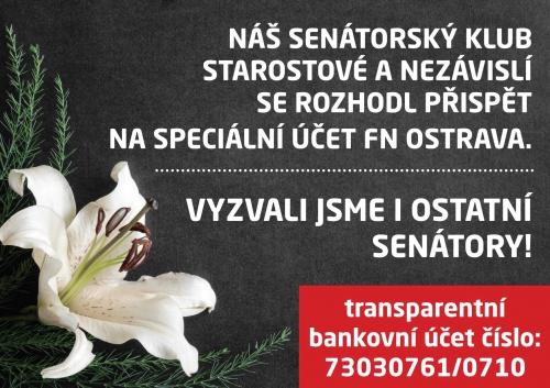 Speciální účet na pomoc obětem v Ostravě