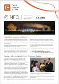 Nové číslo zpravodaje @INFO JE Dukovany Nové číslo zpravodaje @INFO JE Dukovany